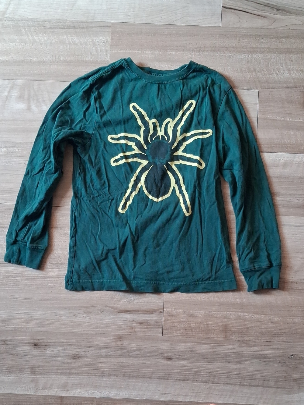 Gymboree Long-Sleeve Tee with Yellow Spider Graphic Size 10-12 Years (N)